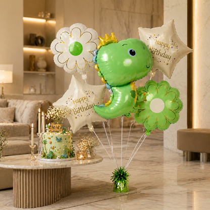 Dinosaur Balloon Set Pastel Green -  5PC