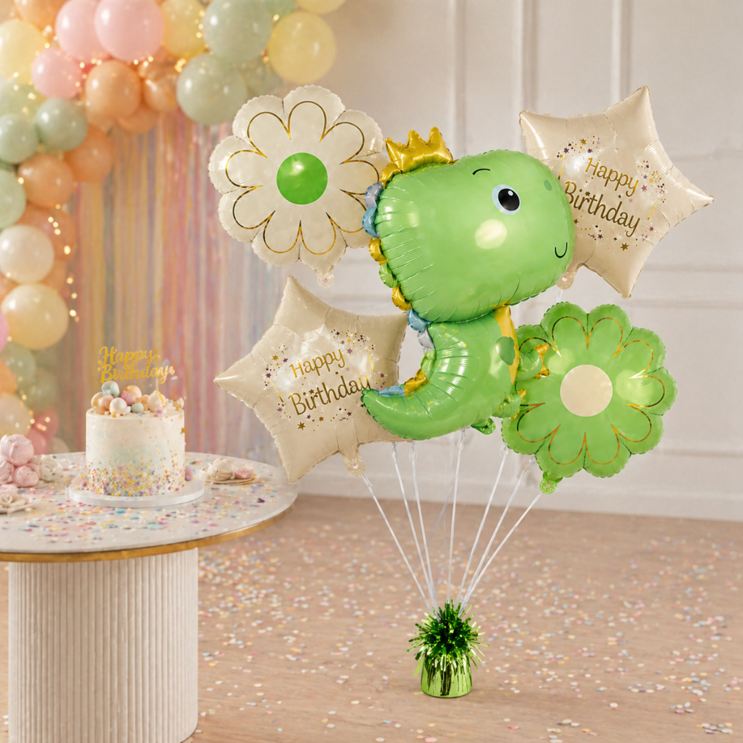 Dinosaur Balloon Set Pastel Green -  5PC