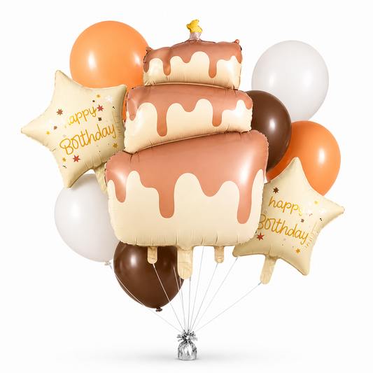 Dripping Chocolate Cake Balloon Set - 9PC