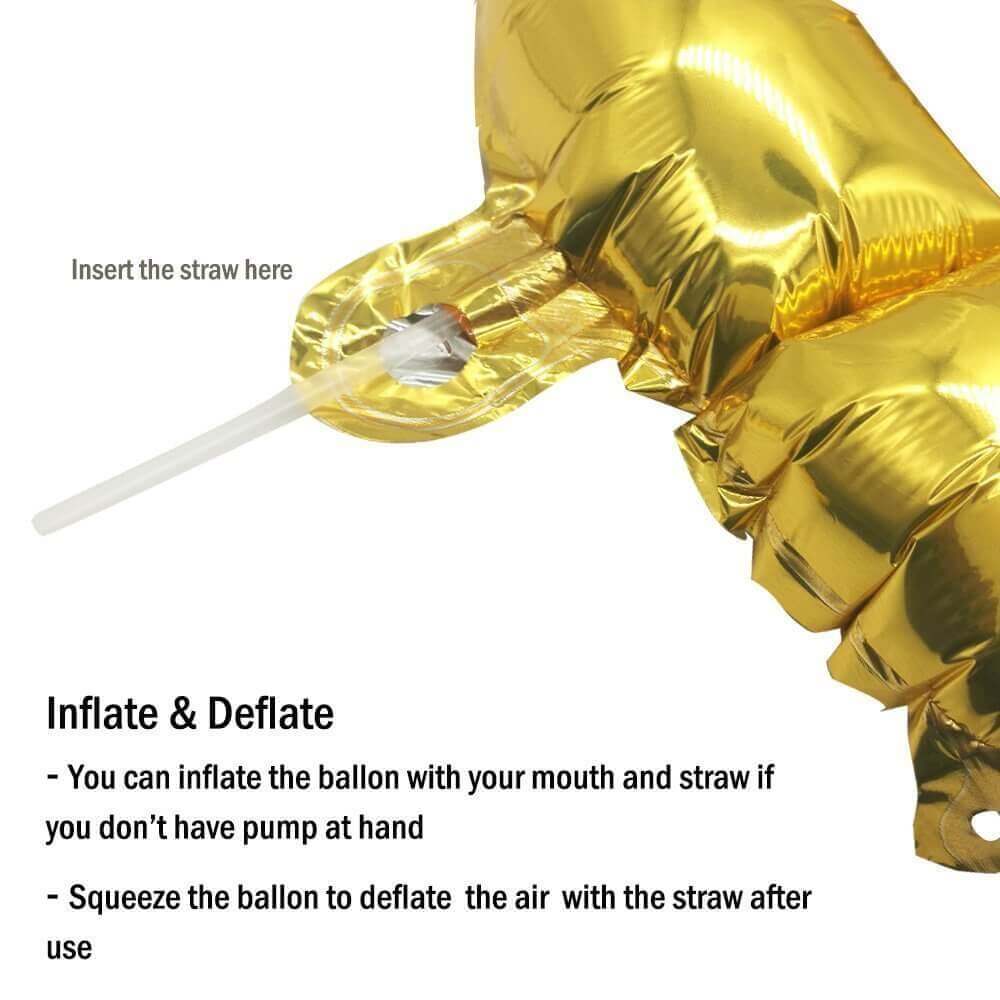 Happy Anniversary Gold Balloon Banner -1Set