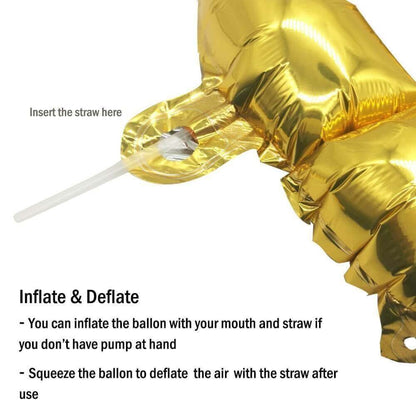 Happy Anniversary Gold Balloon Banner -1Set