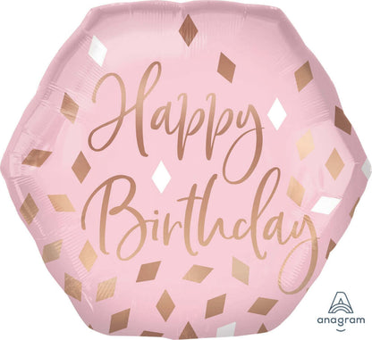 Happy Birthday Blush Diamond Confetti 23"