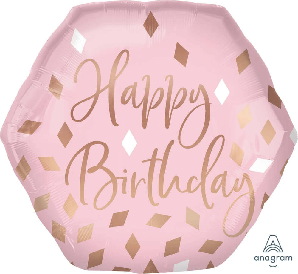 Happy Birthday Blush Diamond Confetti 23"