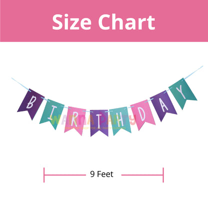 Multicolour Happy Birthday Bunting Flag Banner For Decoration