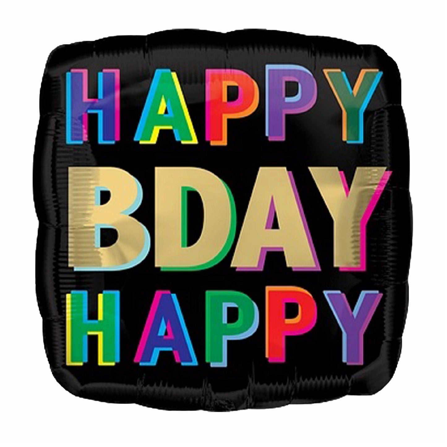 Happy Birthday Off-Set Letters Balloon 18 Inch