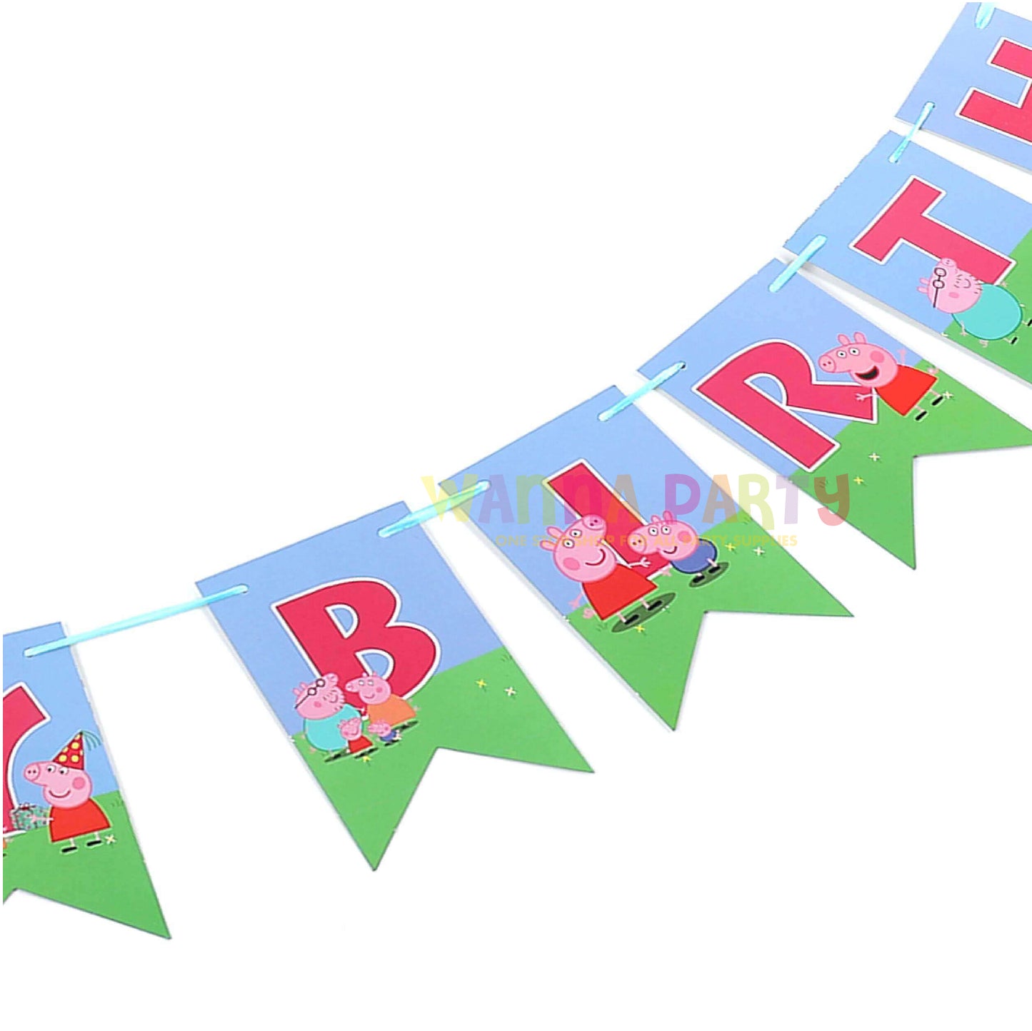 Happy Birthday Peppa Pig Bunting Banner