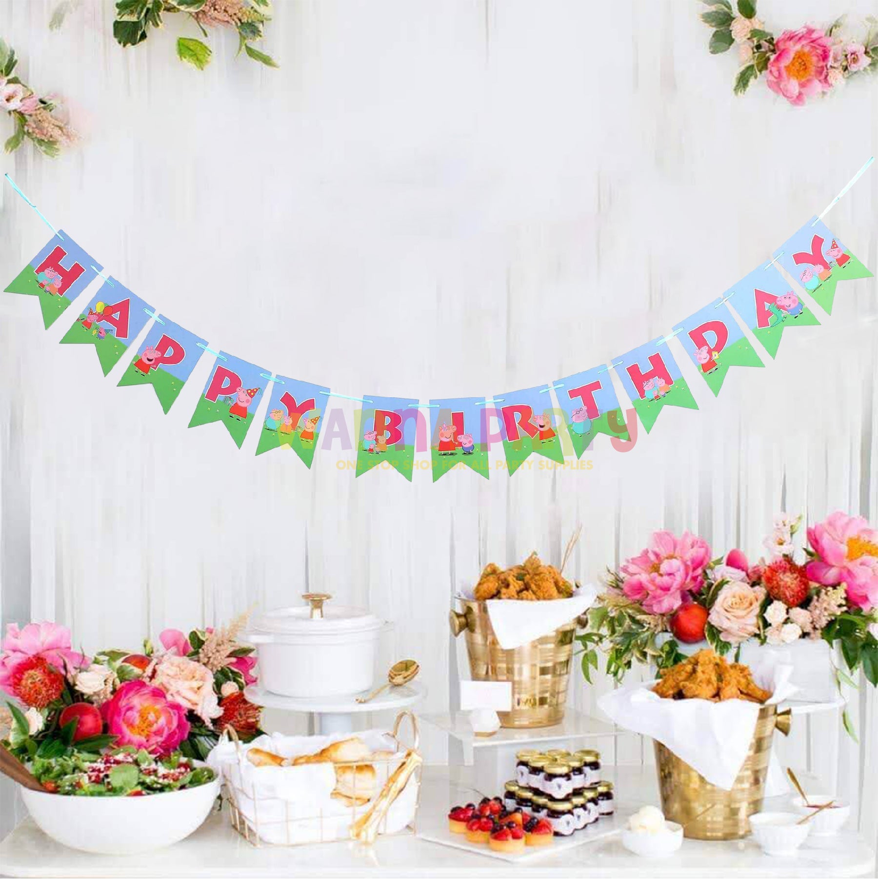 Happy Birthday Peppa Pig Bunting Banner