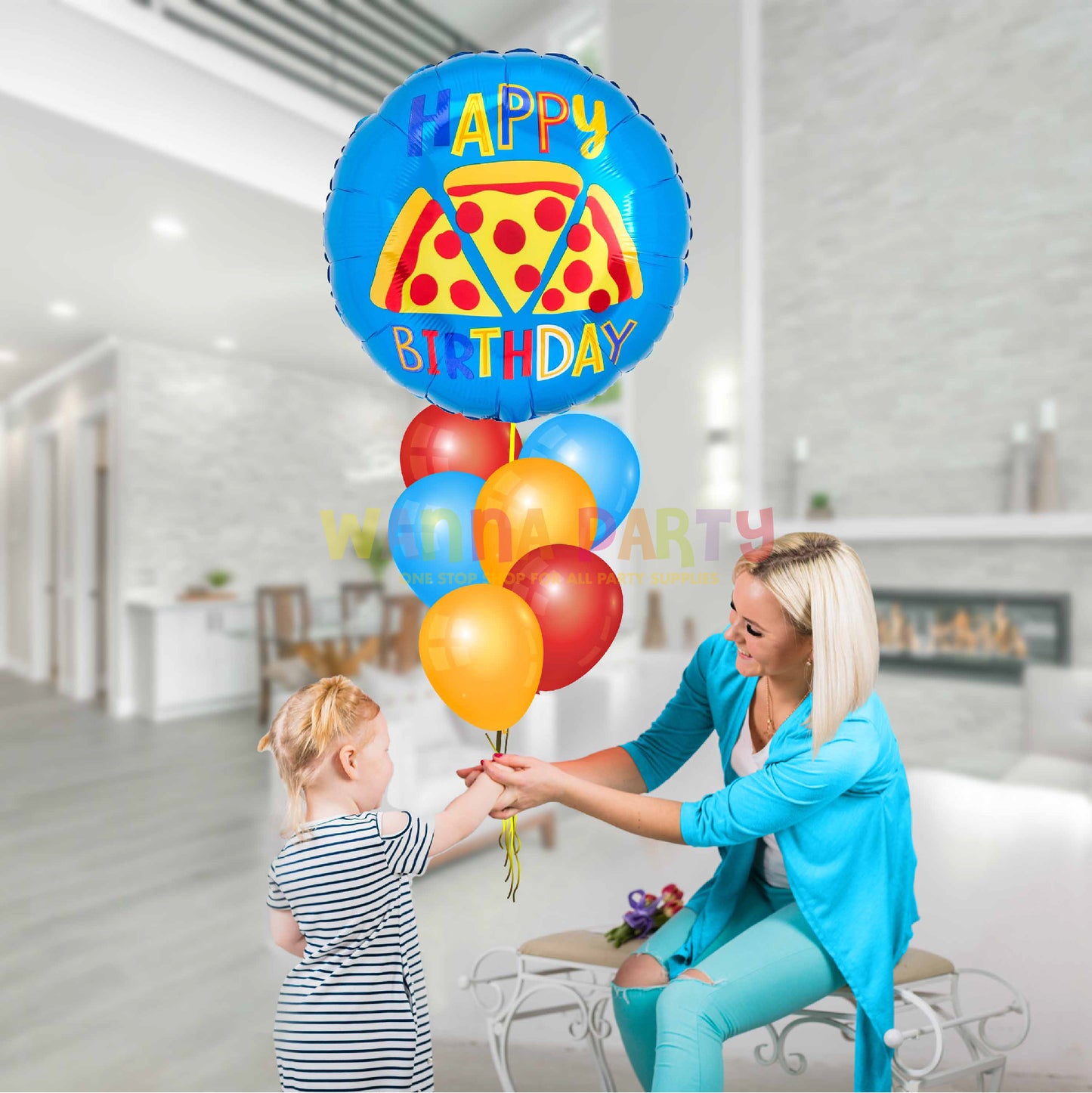 Happy Birthday Pizza Lovers Balloon 18 Inch