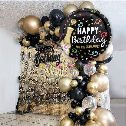 Happy Birthday You're Fabulous Golden Bubbly Balloon 18 Inch