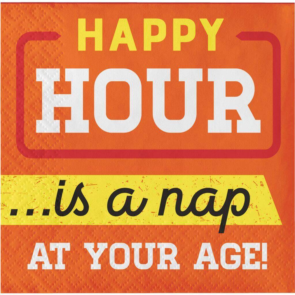 Happy Hour is a Nap Beverage Napkin - 16PC