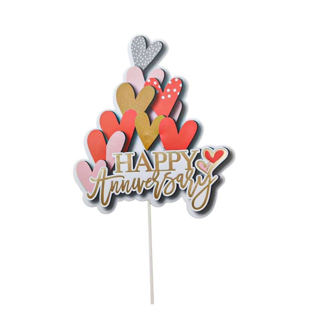 Happy Anniversary Cake Topper