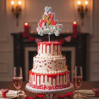 Happy Anniversary Cake Topper