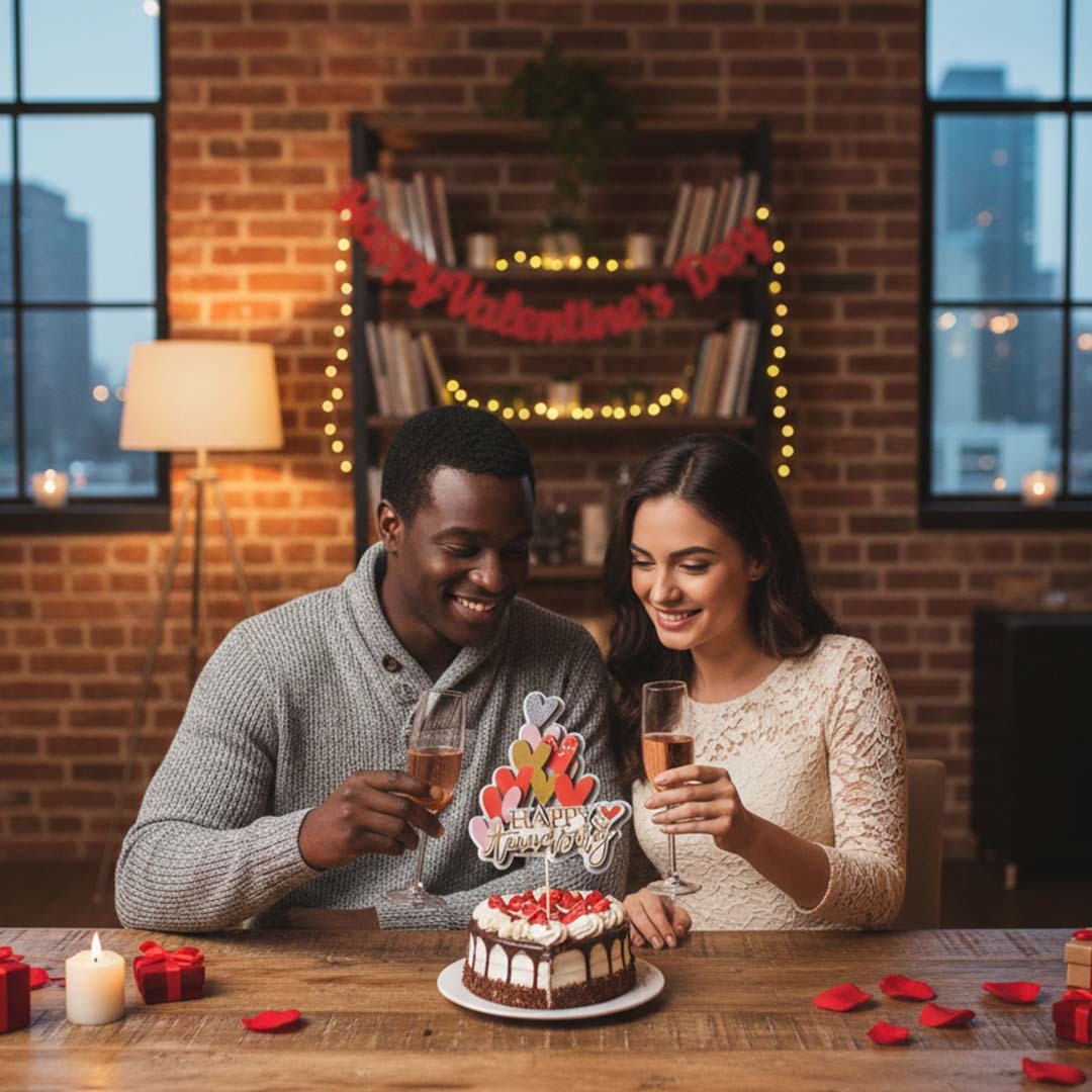 Happy Anniversary Cake Topper