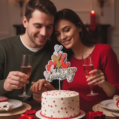 Happy Anniversary Cake Topper