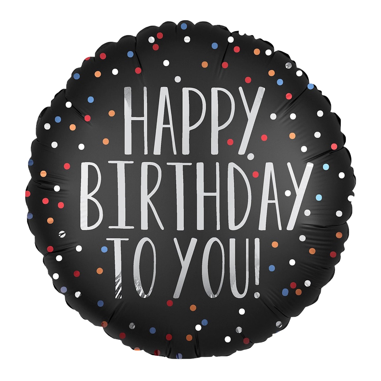 Happy Birthday To You Satin Dots Balloon, 18 Inch – 1 Pc
