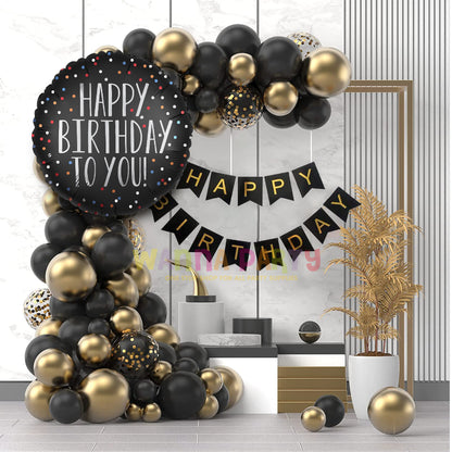 Happy Birthday To You Satin Dots Balloon, 18 Inch – 1 Pc