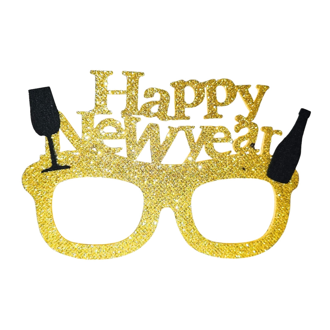 Happy New Year Sunglasses w/ Golden Shimmer - 1PC