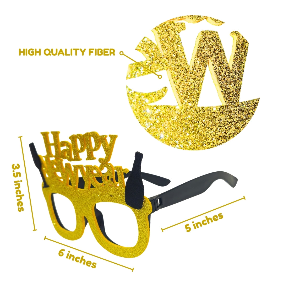 Happy New Year Sunglasses w/ Golden Shimmer - 1PC