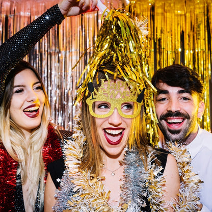 Happy New Year Sunglasses w/ Golden Shimmer - 1PC