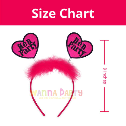 Pink Hen Party Phaped Headband 9 Inch - 1Pc