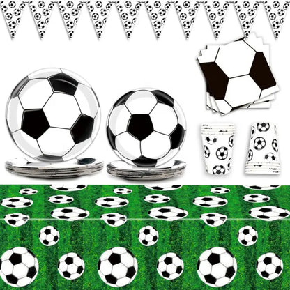 Soccer Theme Party Paper Plates - 10PC