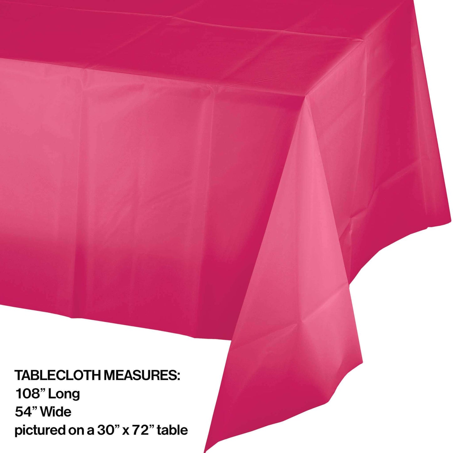 Hot Magenta Pls. Tablecover 54x108"