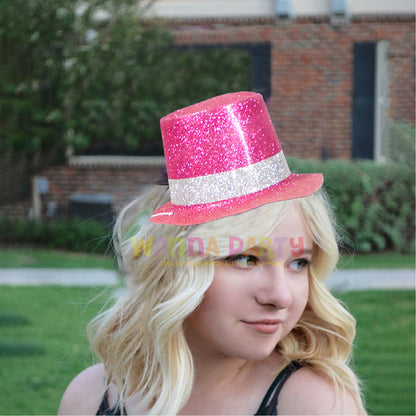 Hot Pink Round Small Top Hat