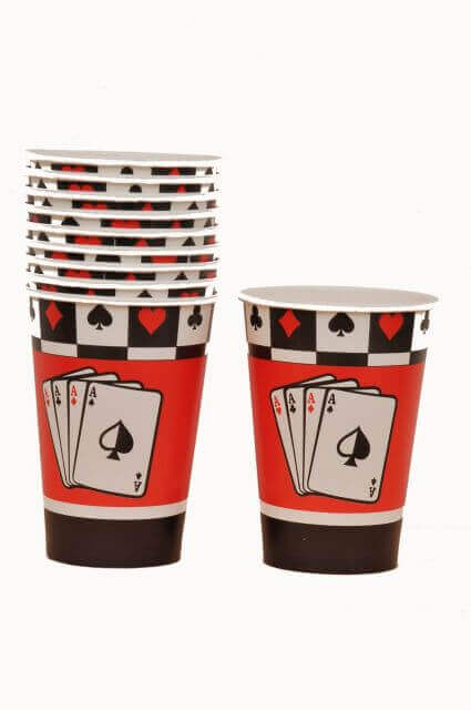 Card Party Casino Paper Cups - 8PC