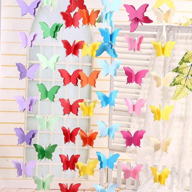 Multicolour Butterfly 3D Hanging Decorations