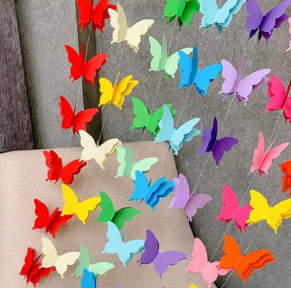 Multicolour Butterfly 3D Hanging Decorations