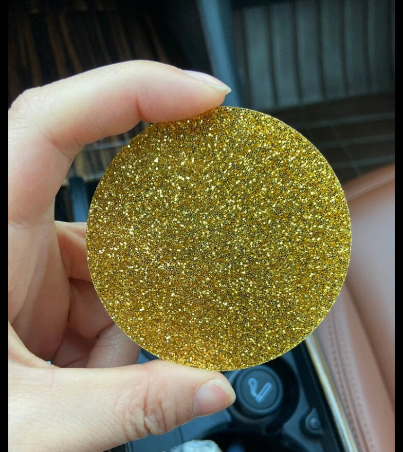 Glitter Round Golden String Decoration - 1PC