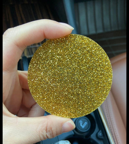 Glitter Round Golden String Decoration - 1PC