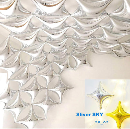 4 Edged Star Balloon Silver -1PC