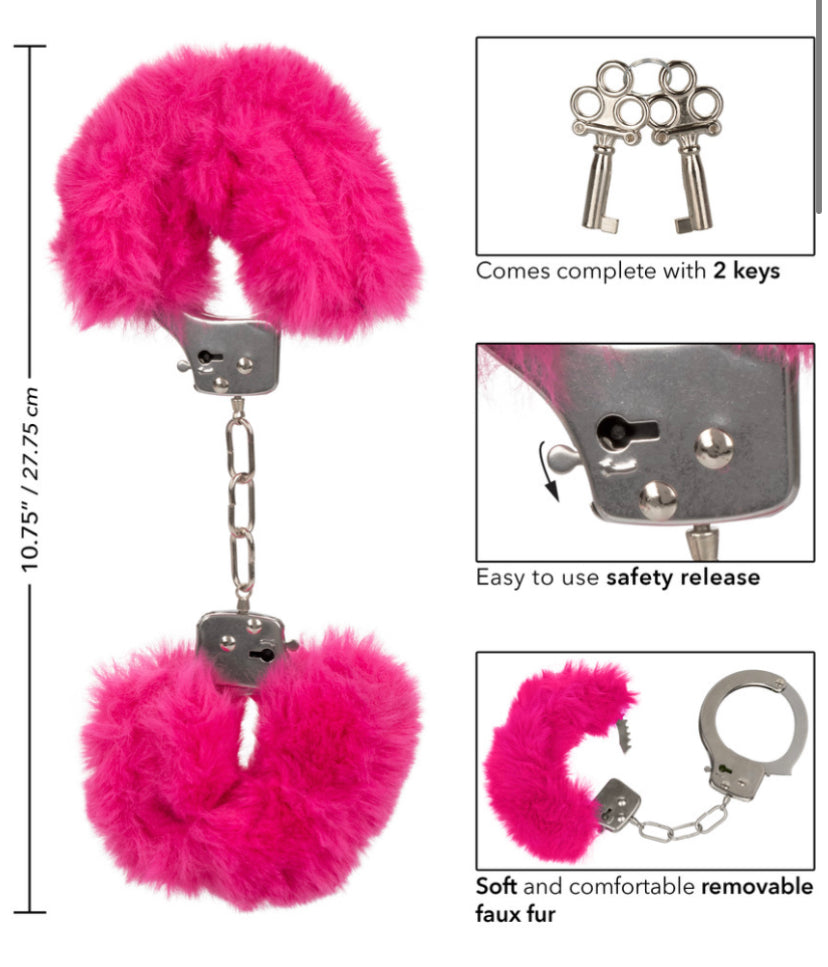 Hen Party Hand Cuffs Hot Pink- 1PC