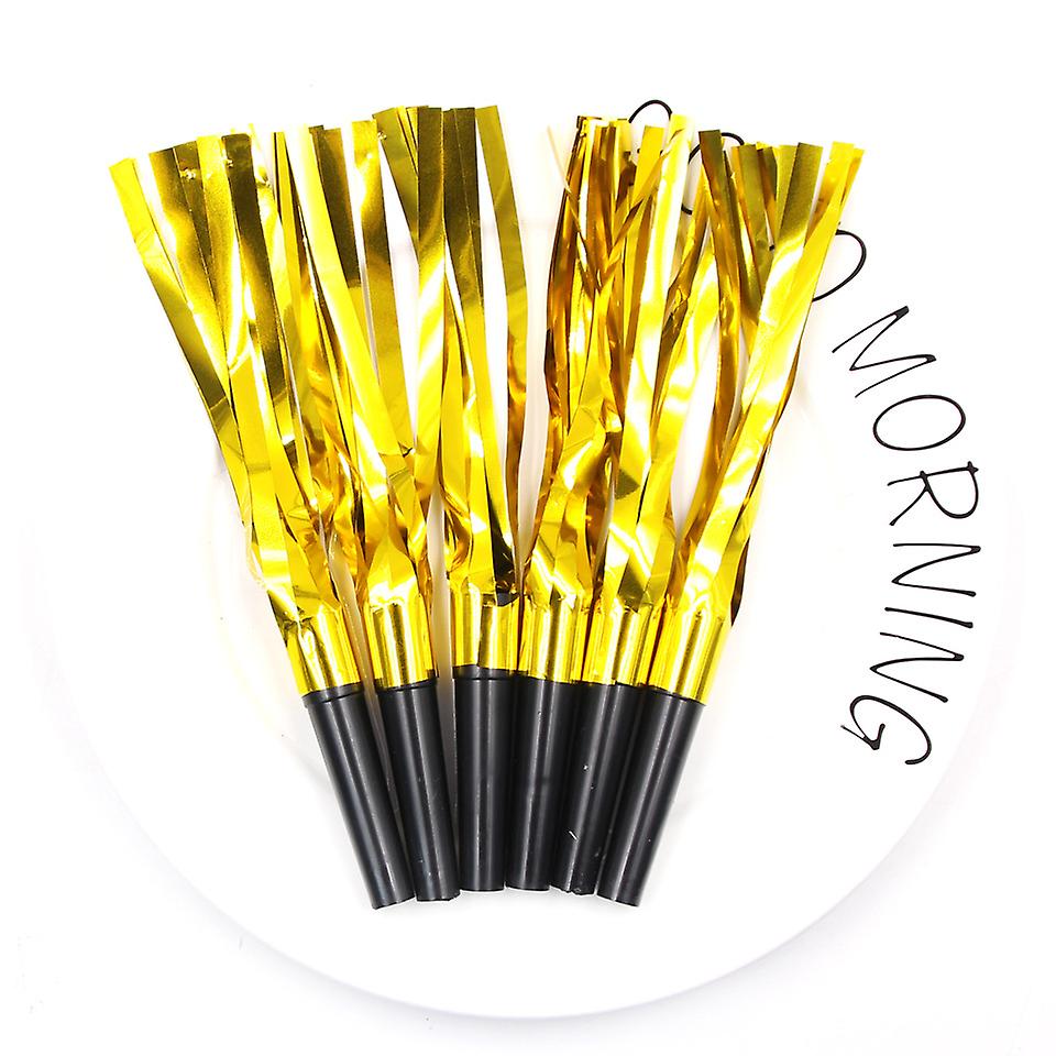 Foil Golden &amp; Black Blowouts - 6 PC