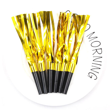 Foil Golden &amp; Black Blowouts - 6 PC