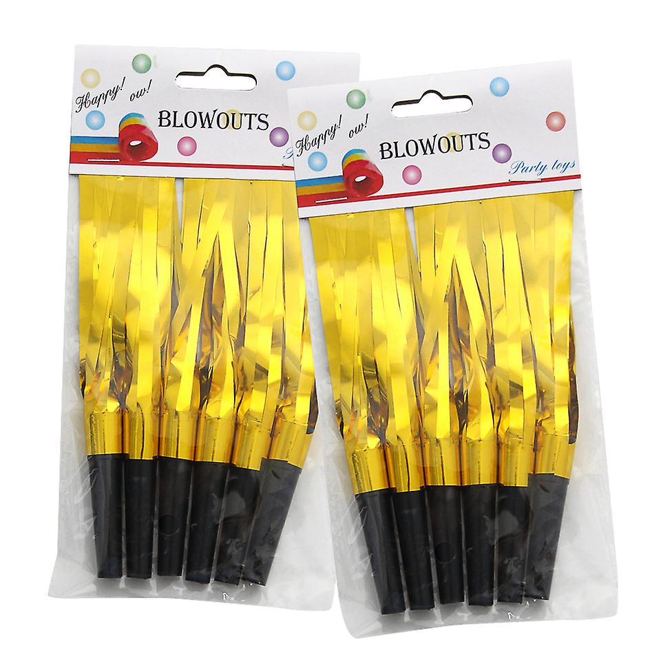 Foil Golden &amp; Black Blowouts - 6 PC