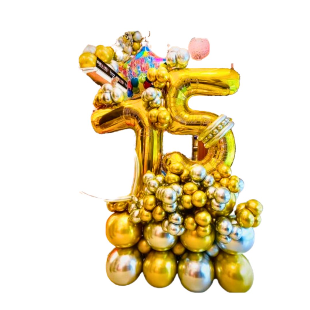 Balloon Bouquet - 75th Birthday