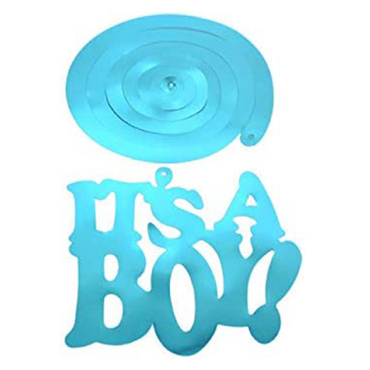 It's A Boy Swirl Decoration - 6PC