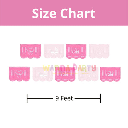 Wanna Party It's A Girl Plastic Banner - 12ft