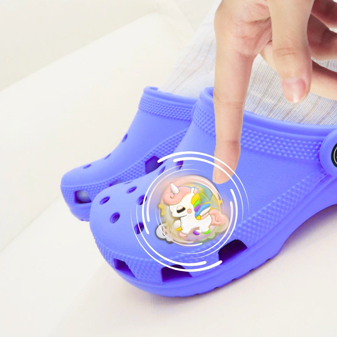 Unicorn shoe Spinning Charms- 2PC