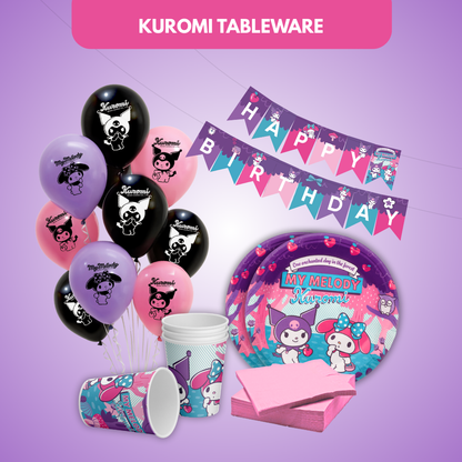 Kuromi Party Tableware & Decoration Combo Set - 51PC
