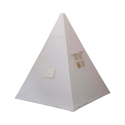 Kids OFF-White Playhouse Tent w/Quilt