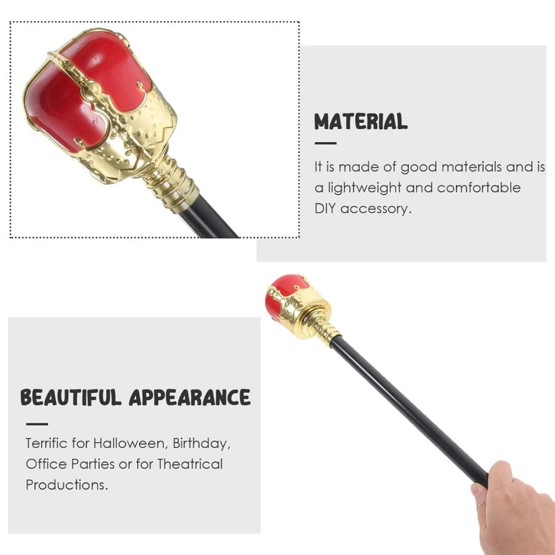 King Royal Sceptor Small Red & Gold - 1PC