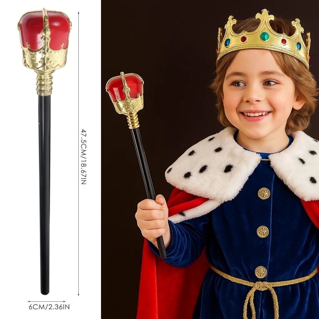 King Royal Sceptor Small Red & Gold - 1PC