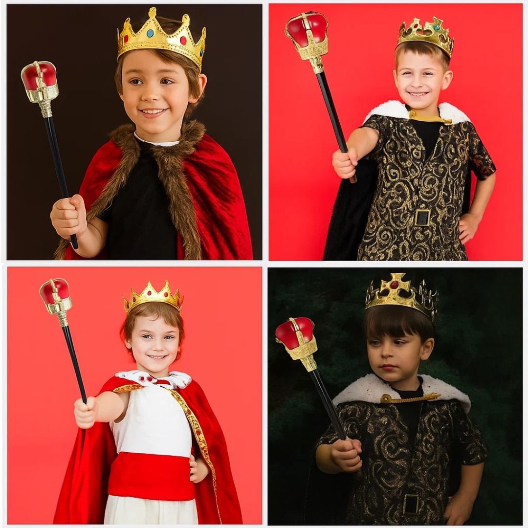 King Royal Sceptor Small Red & Gold - 1PC