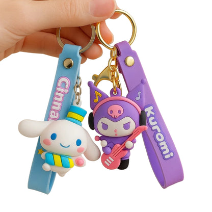 Kuromi and Cinammon Roll Keychain - Set of 2