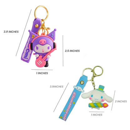 Kuromi and Cinammon Roll Keychain - Set of 2