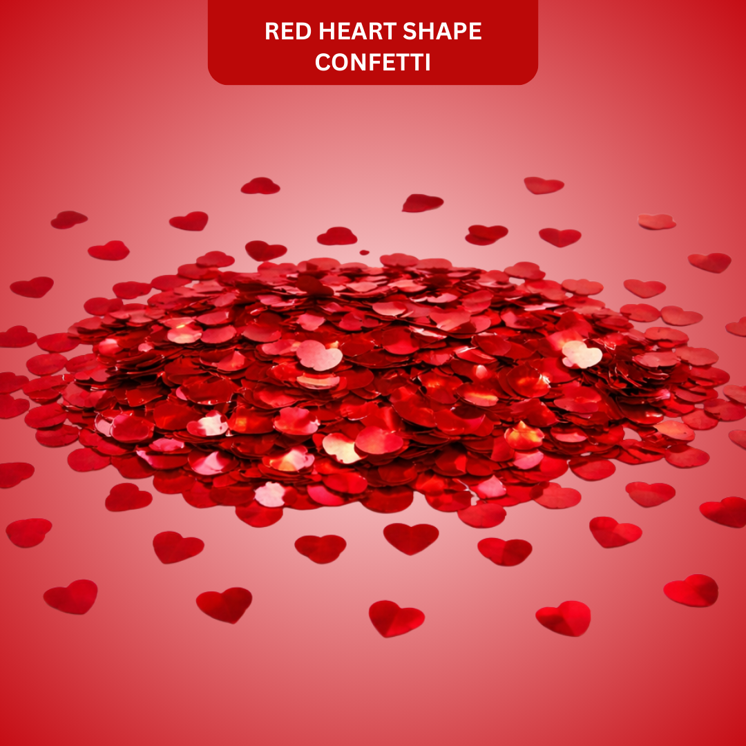 Red Heart Shape Confetti