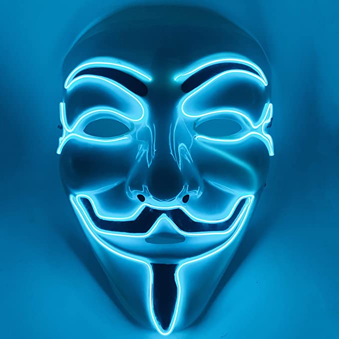 Neon LED Vendetta Mask